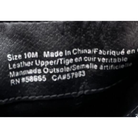 BP Leather Block Chunky Heel Ankle Boots Chelsea Zip Shoes Sz 10 Black Boho Moto - Picture 6 of 10